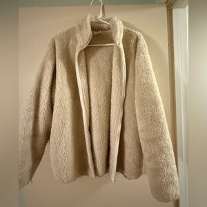 Women's Cream Fleece Jacket